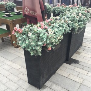 Wicker Decorative Yard Long Flower Planter